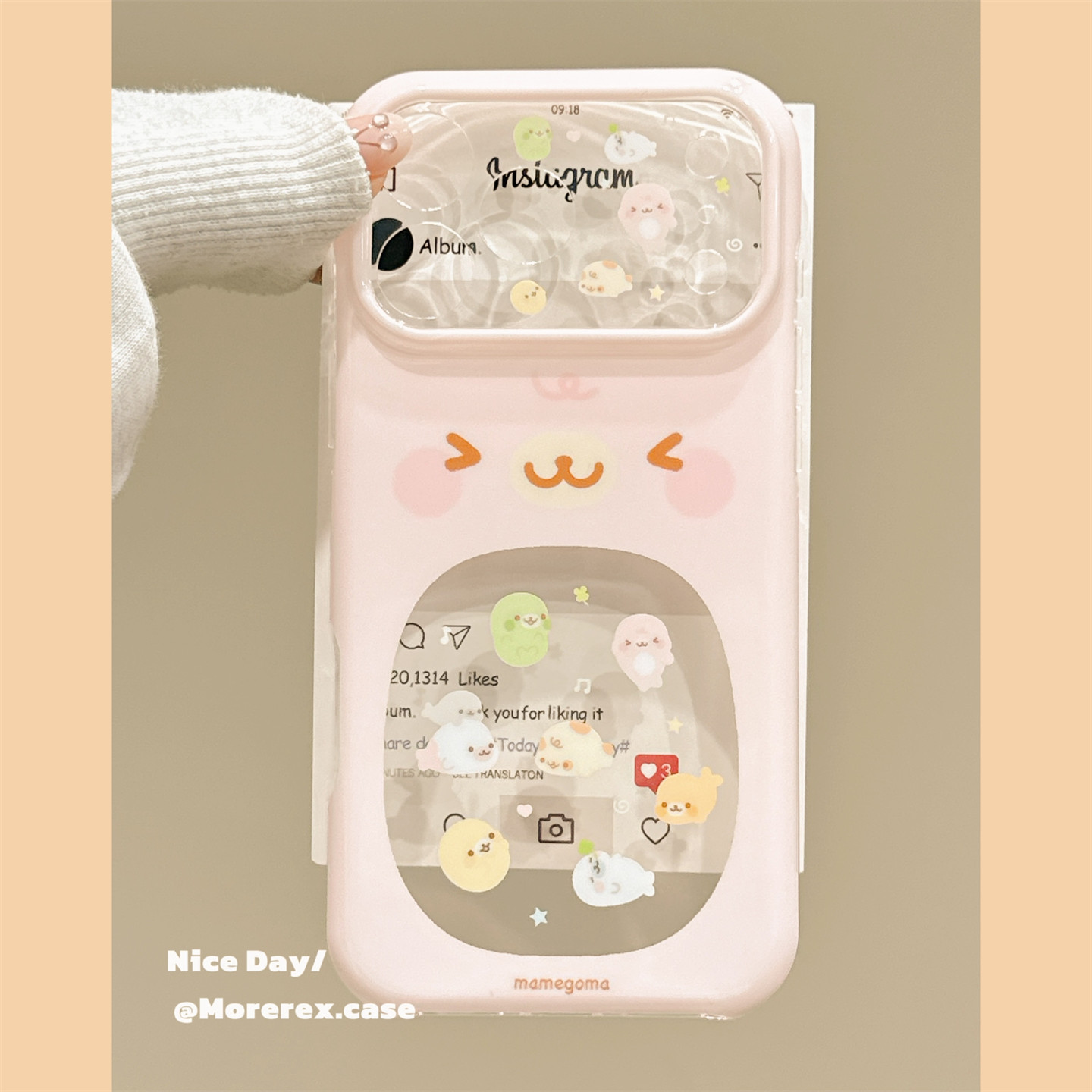 MoreRex 少女粉镂空可爱彩色海豹适用苹果18手机壳iphone17promax新款18pro全包15防摔保护套14日系16超好看
