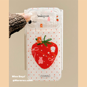 17pro双层14防摔保护套13女款 MoreRex 韩风ins红波点草莓蝴蝶结小动物适用苹果17手机壳iphone16promax新款