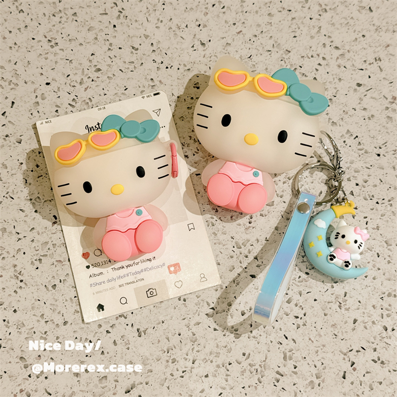 MoreRex 创意变色HelloKitty适用苹果AirPods4保护壳硅胶airpods1/2/3蓝牙无线耳机套airpodspro二三四代新款