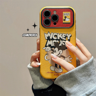 原创潮流米奇适用iPhone16手机壳15趣味原创新款 12可爱卡通14promax全包软壳超好看17 苹果13pro硅胶防摔女款