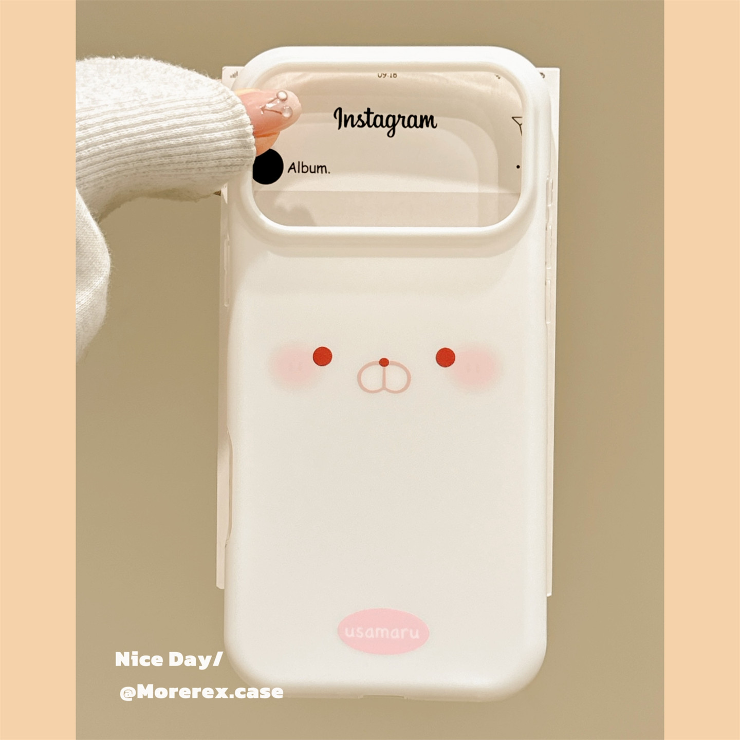 MoreRex 日韩ins软萌小兔丸表情适用苹果18手机壳简约iphone17promax新款18pro全包15防摔保护套14闺蜜16古早