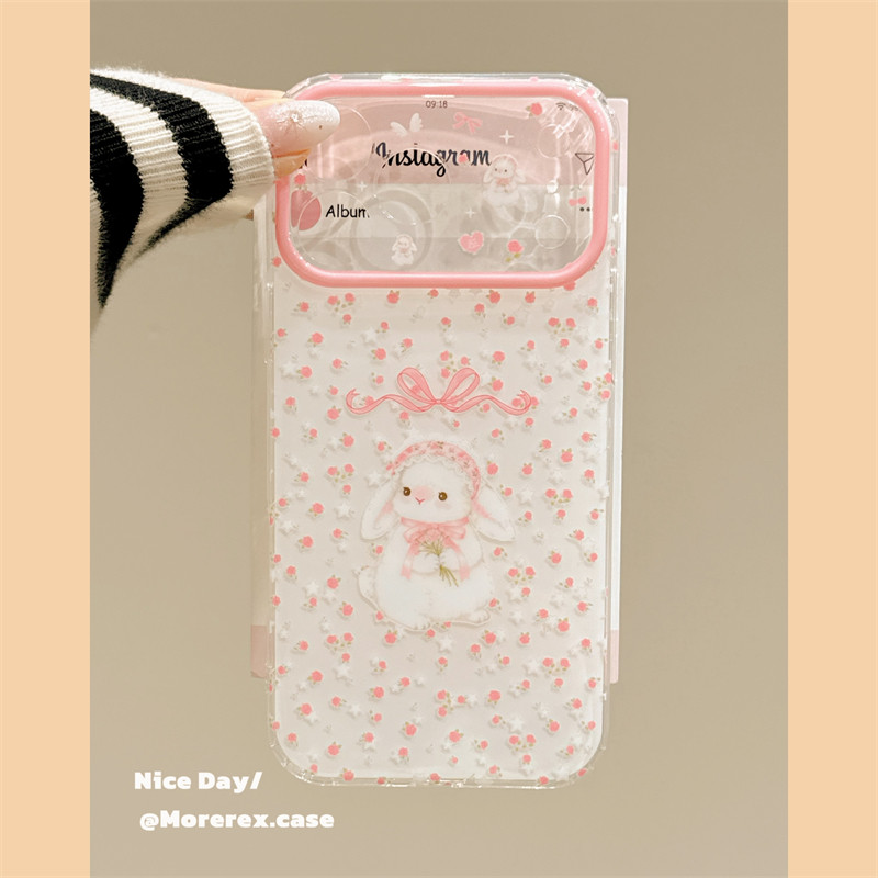 MoreRex韩系早春可爱小清新碎花兔子适用苹果17手机壳iphone16promax新款17pro双层14防摔保护套13全包15少女,3C数码配件,手机保护套/壳,淘宝优惠券,粉丝福利购,淘宝优惠卷