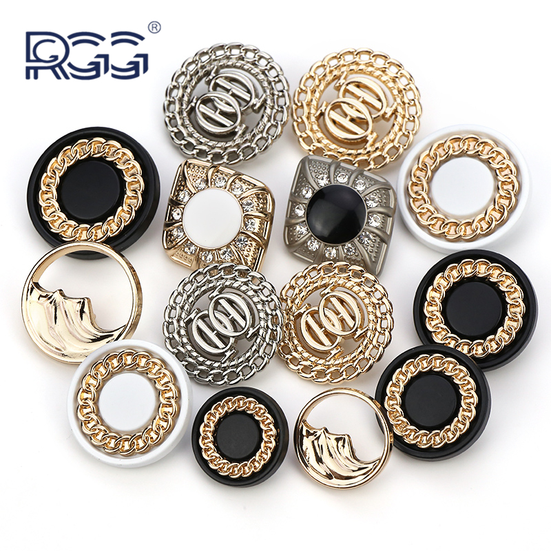 简约复古小香风金属西服金属纽扣