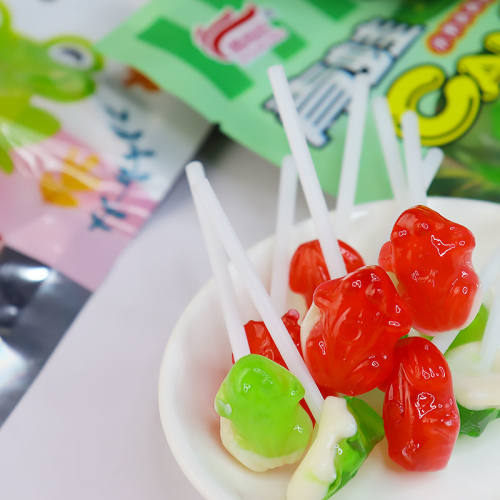 青蛙糖怀旧校园小时候零食棒棒糖