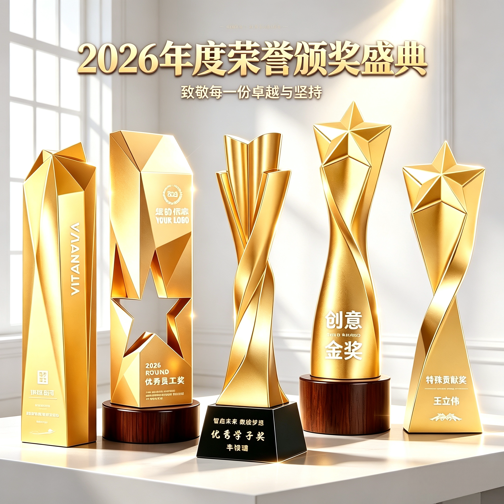 2026新款创意树脂奖杯定制