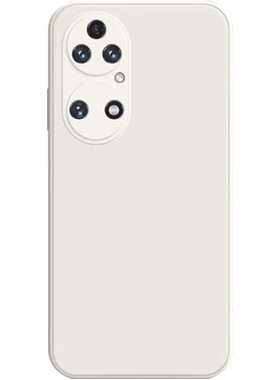 适用于华为p50手机壳P50Pro新款液态硅胶古董白色por防摔女款商务男简约直边全包软壳网红情侣款潮保护套