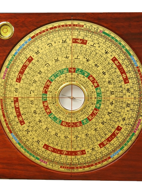 铜之心红木风水罗盘中式