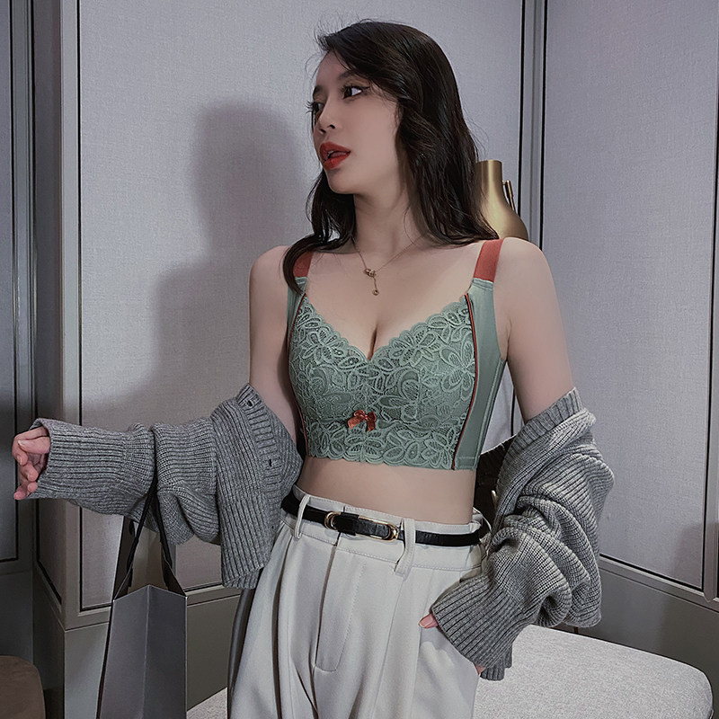 大胸显小内衣新款2021爆款无钢圈收副乳防下垂大码乳胶文胸罩薄款