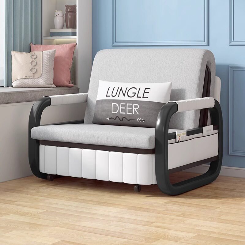 布艺沙发床折叠两用现代简约小户型客厅多功能伸缩储物单人床新款