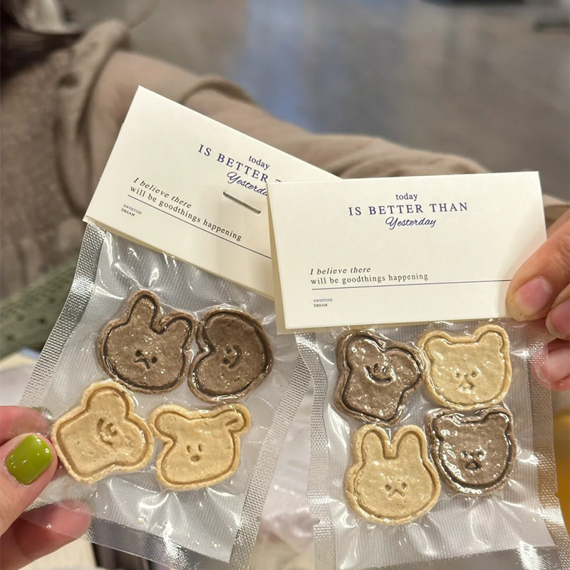宠物零食包装卡头定制logo烘焙冻干透明打包袋封口硬纸片打印定做
