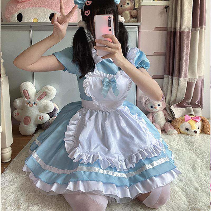 新款日系甜美爱心女仆装cosplay动漫游戏角色扮演服软妹女佣制服