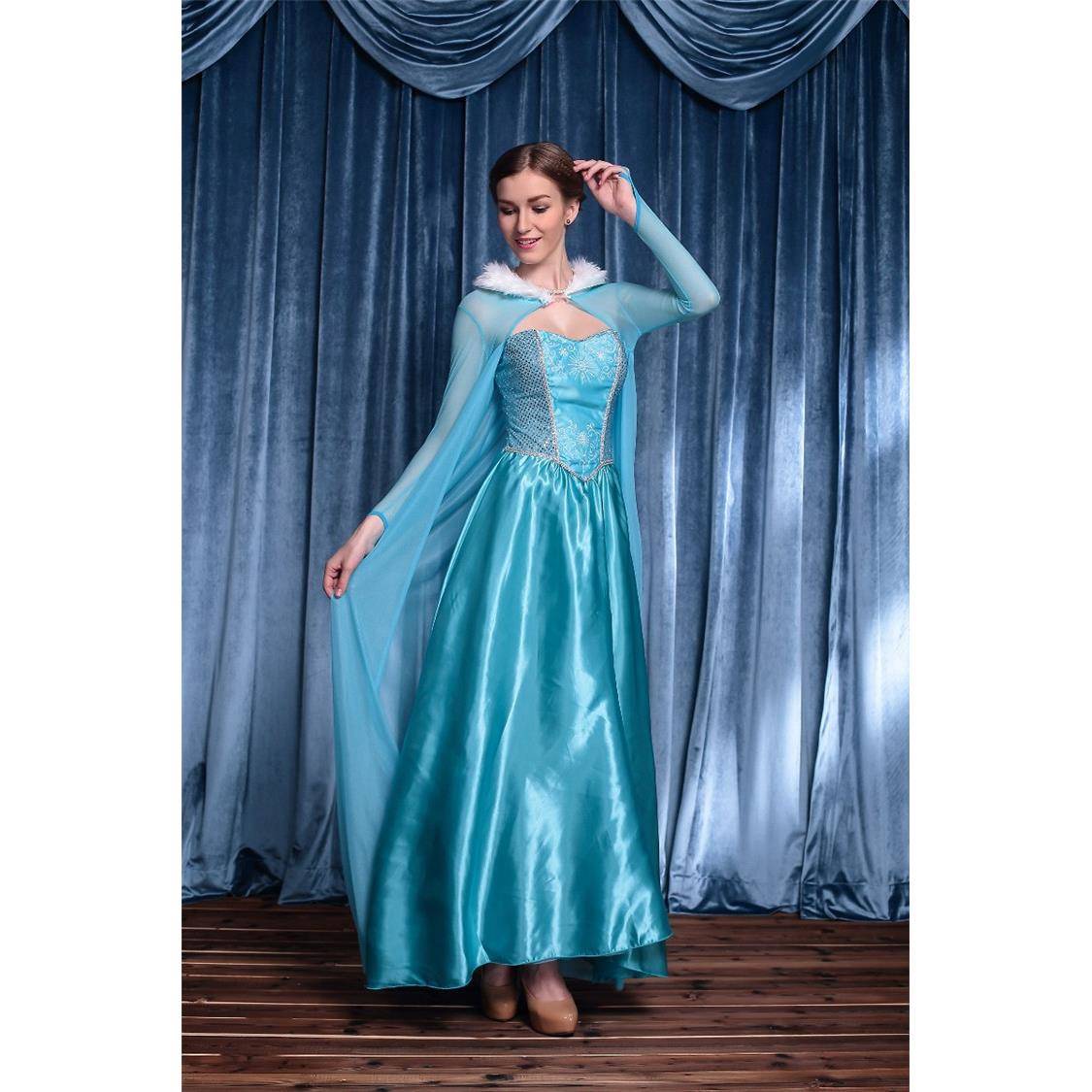 万圣节服装动漫cosplay服装冰雪奇缘艾莎童话公主长裙连衣裙