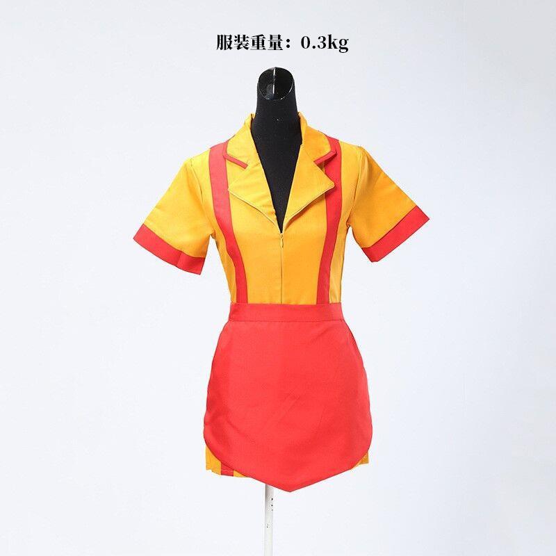 美剧破产姐妹cosplay影视同款酒吧快餐工作服万圣节制服短裙表演