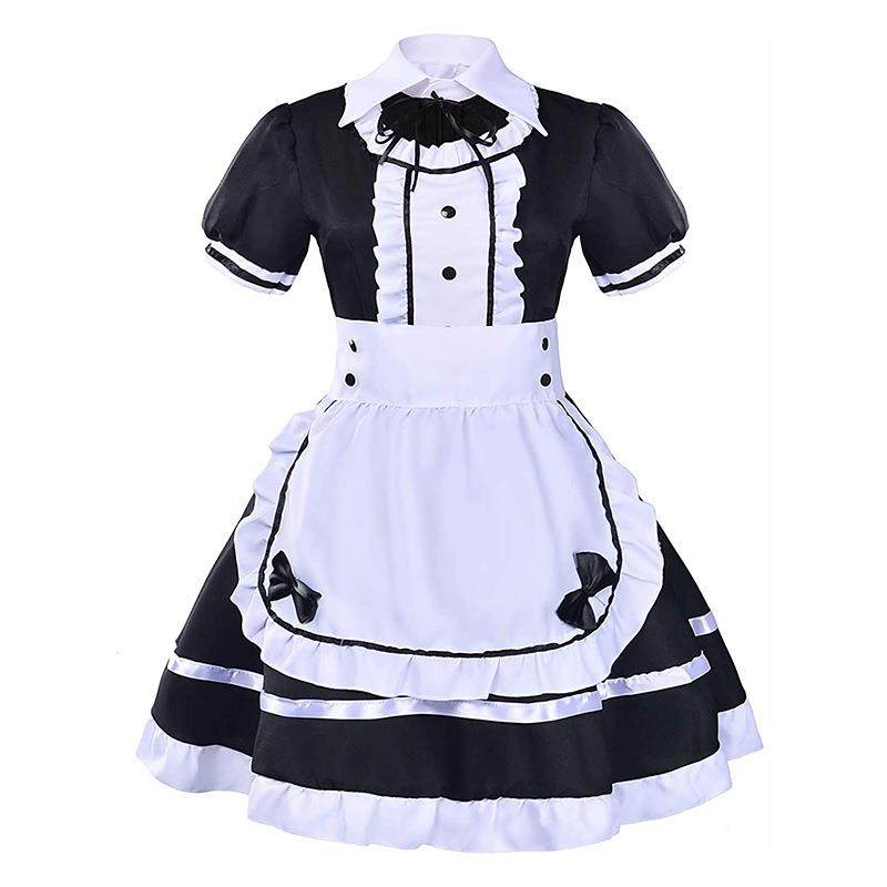 2021新款轻音少女女仆Lolita黑色连衣裙 轻音少女cosplay女仆装