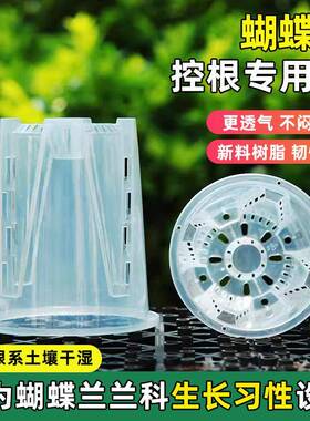 透明青山控根盆兰花石斛水苔蝴蝶兰专用花盆大号家用塑料透气镂空