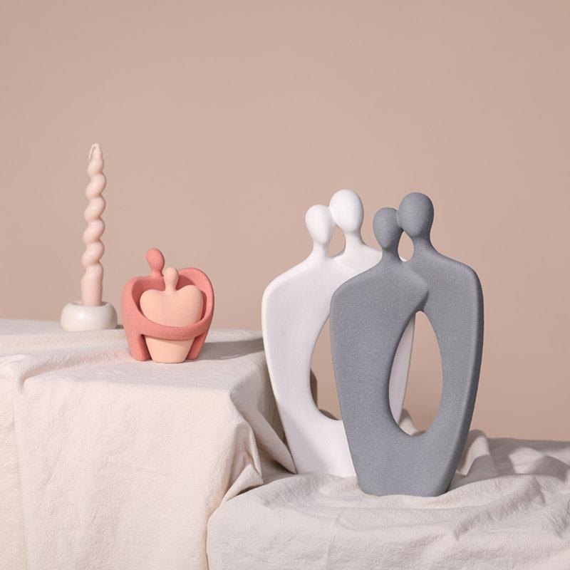 ins现代创意简约客厅抽象情侣人物摆件艺术家居软装饰品结婚礼物