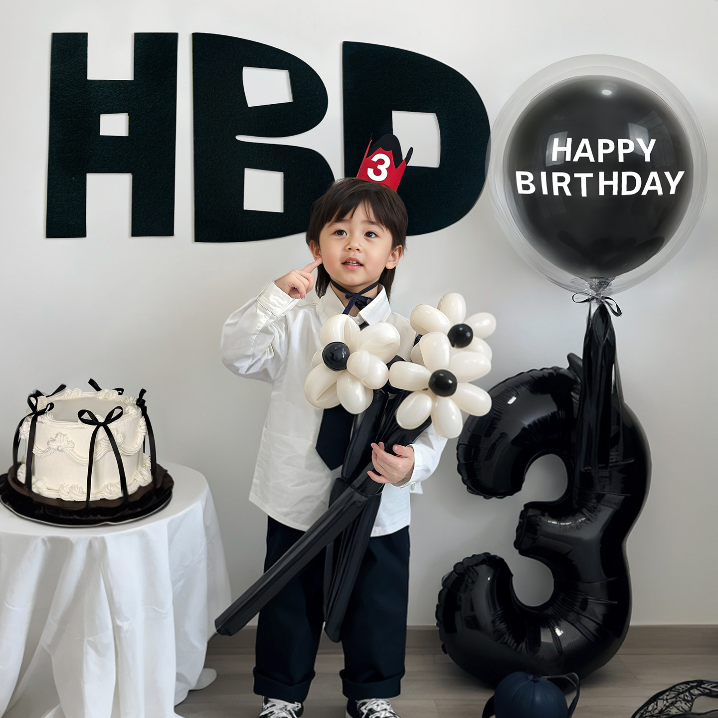 网红HBD毛毡生日派对拍照背景墙