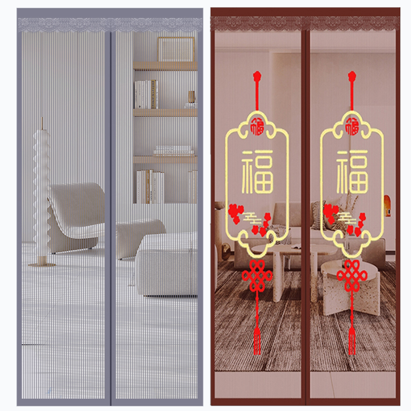 靜音透氣防蚊門簾免打孔