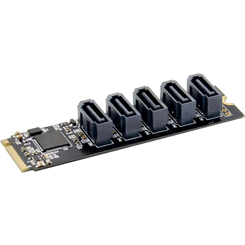 JMB585 M.2 KEY M SATA3.0扩展卡 M.2内置5端口SATA3.0 6G提升卡