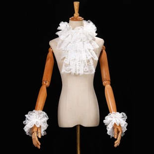 花两件套洛丽塔装 宫廷风蕾丝假领子女袖 饰荷叶边蕾丝假领 新款 法式