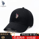 U.S.POLO ASSN.马球协会男女春秋全棉棒球帽遮阳出游鸭舌帽硬顶帽