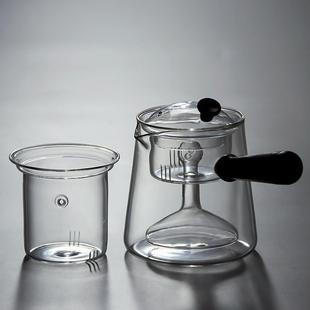 全玻璃煮茶壶电陶炉耐高温玻璃茶壶蒸汽煮茶器烧水单壶小茶炉家用