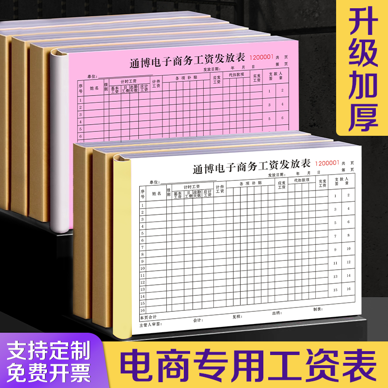 电商公司员工专用工资表