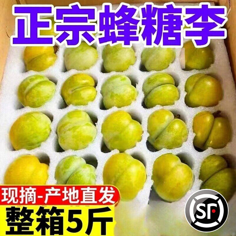 贵州蜂糖李正宗六马李子新鲜大果水果脱骨清脆李子青李子顺丰包邮