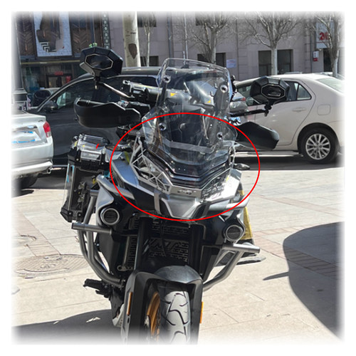 适用于CF春风800MT 客厅灯罩B 机车改装件 前头灯网铝合金 配件