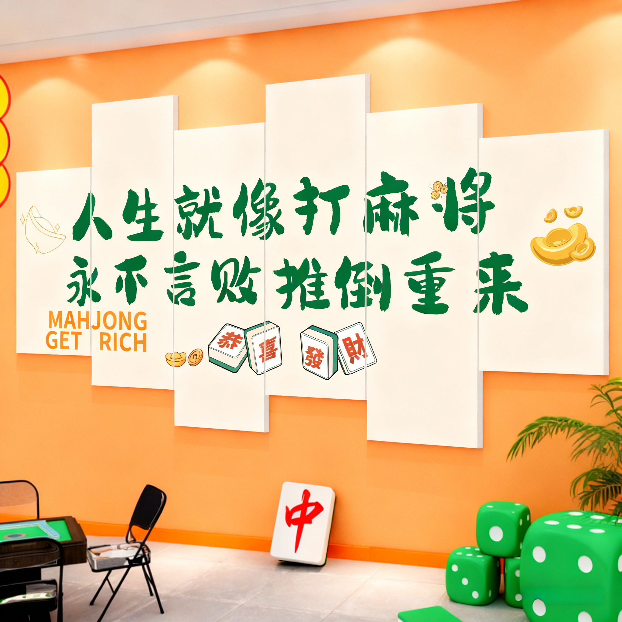【爆款产销】棋牌室麻将馆装饰