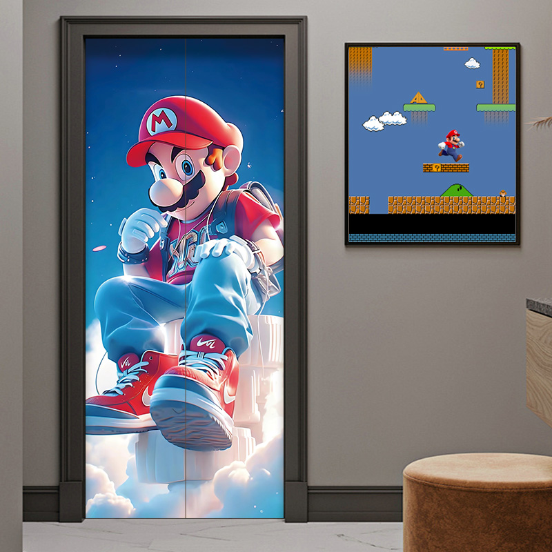 丝乐爽马里奥电梯门贴纸