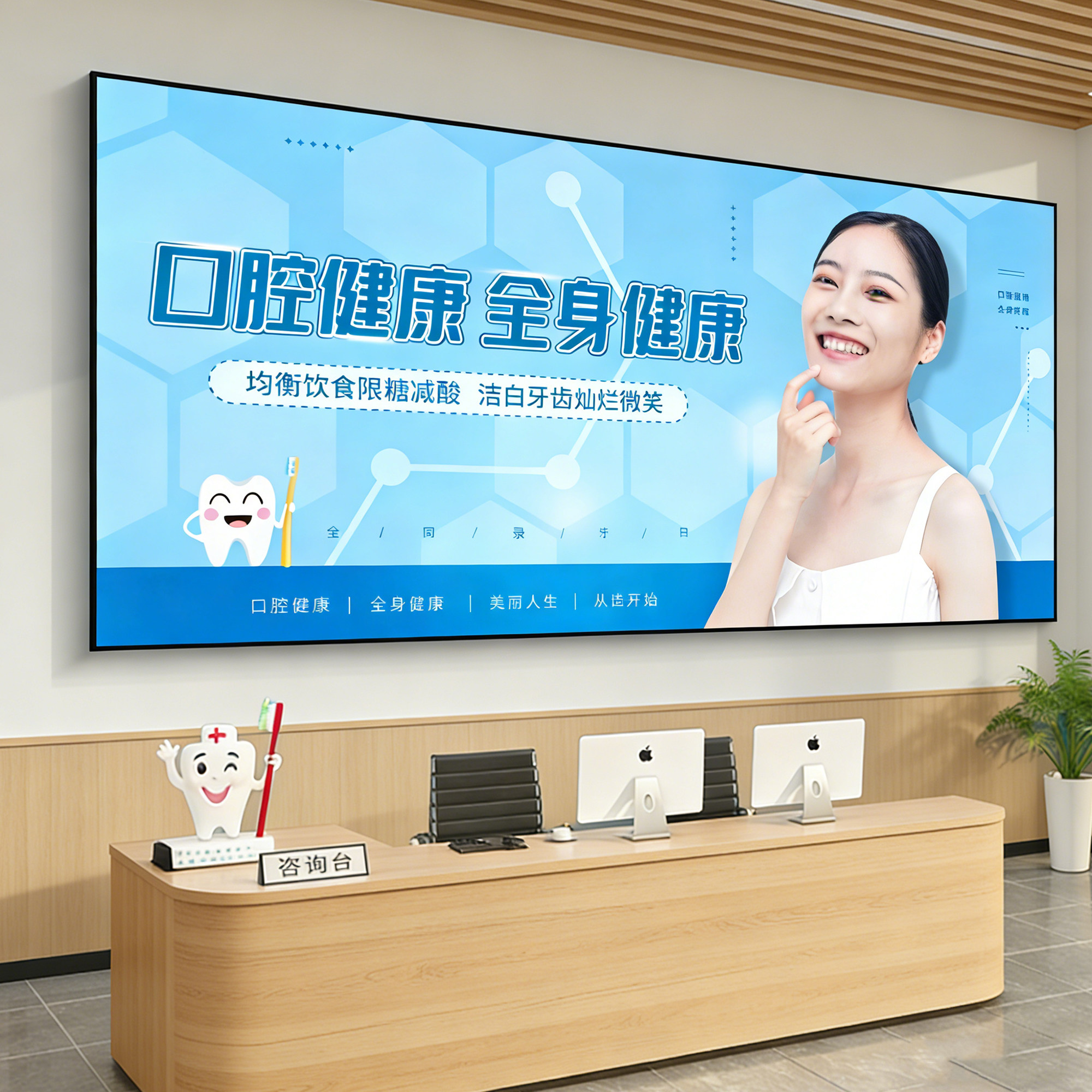 口腔诊所墙面装饰画牙科医院门诊文化墙贴宣传海报广告背景墙挂图,家居饰品,现代装饰画,淘宝优惠券,粉丝福利购,淘宝优惠卷