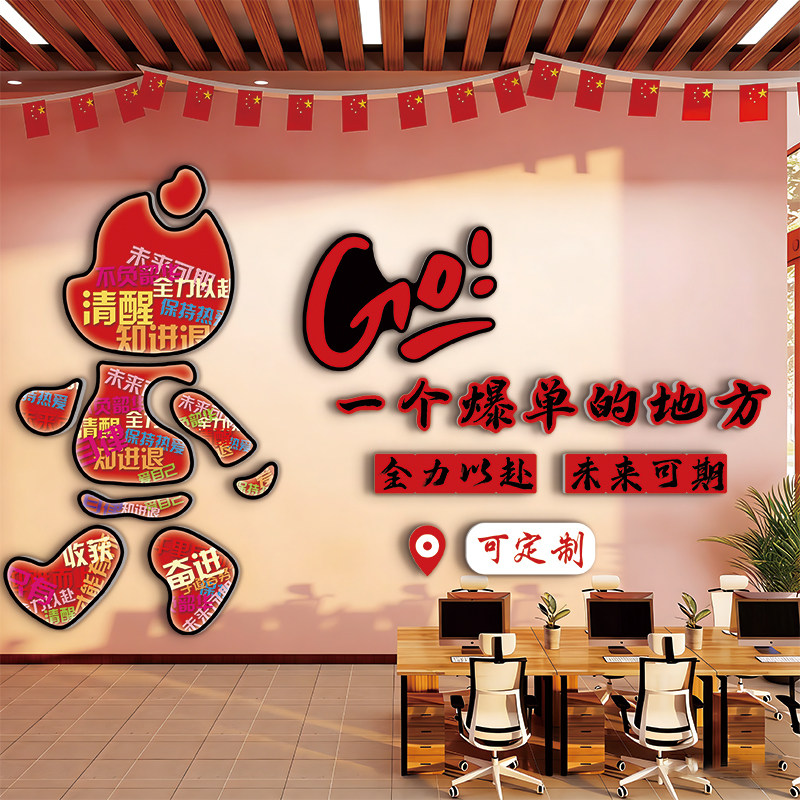 2026新年装饰品春节银行办公室开门红职场氛围布置公司前台背景墙,家居饰品,文化墙贴,淘宝优惠券,粉丝福利购,淘宝优惠卷