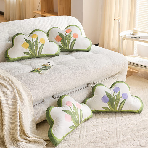 法式轻奢云朵抱枕客厅沙发装饰靠枕套不含芯样板间卧室高级感靠背