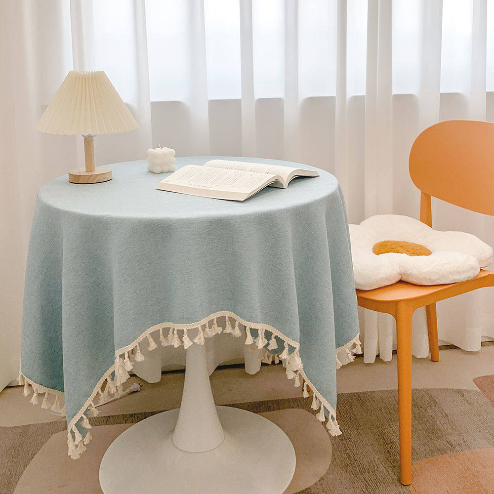 圆桌桌布北欧ins风日式小清新圆盖布法式复古圆形棉麻台布茶几布,居家布艺,桌布,淘宝优惠券,粉丝福利购,淘宝优惠卷