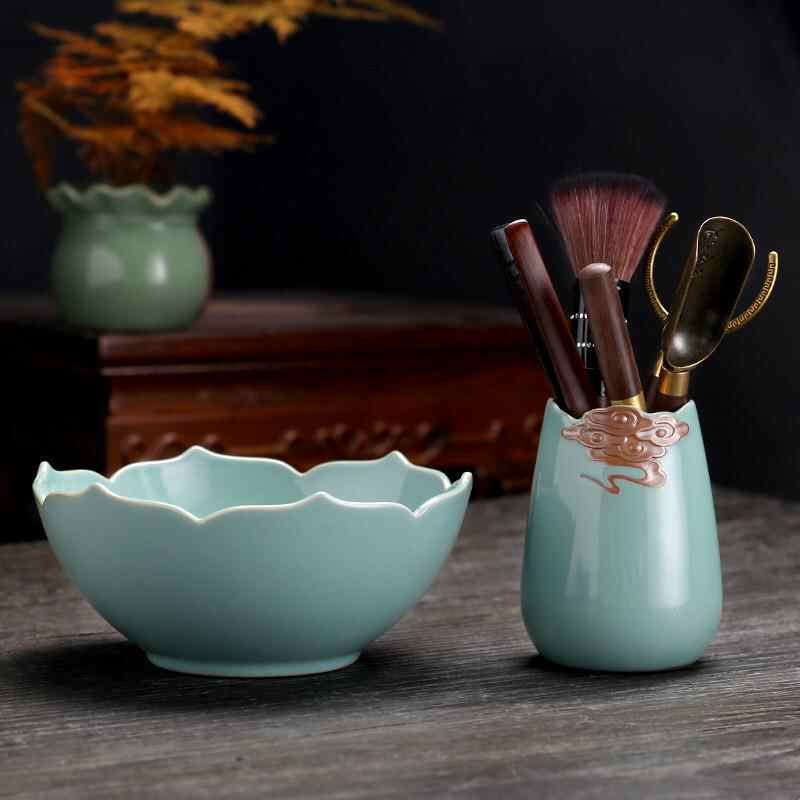 茶道六君子茶具配件用品茶台用具茶夹子茶洗喝茶三件套茶刷套装6图片