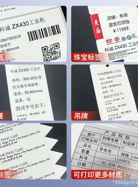 Godex科诚ZX420 ZX430工业级标签打印机不干胶热敏条码打签机服装