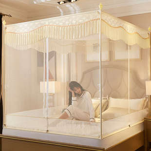 蚊帐家用2025新款卧室135x190全回底床笠款防摔2米x2米大床蚊帐