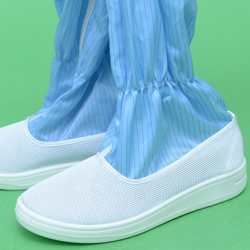 长筒防静电无尘鞋全网面透气防臭