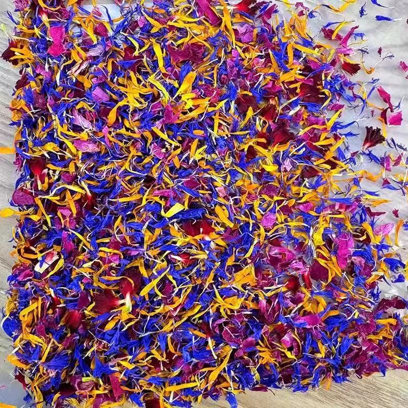 矢车菊玫瑰天然混合花瓣咖啡蛋糕烘焙装饰食用干花火星花瓣100克