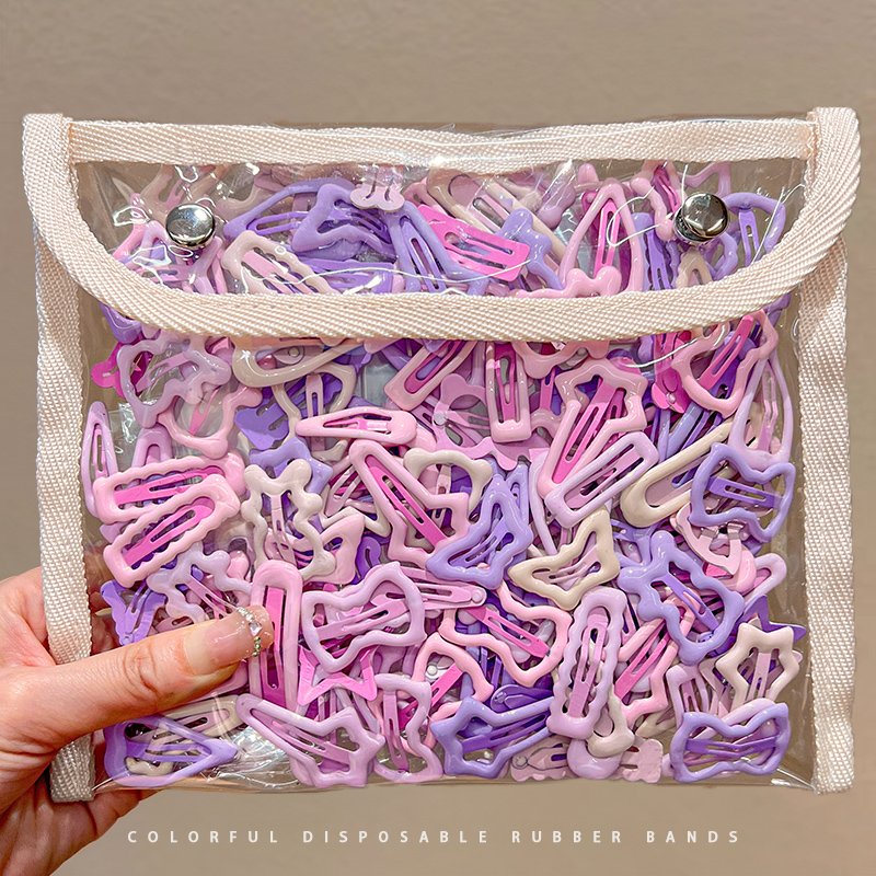 2024新款粉紫色星星发夹女童发卡