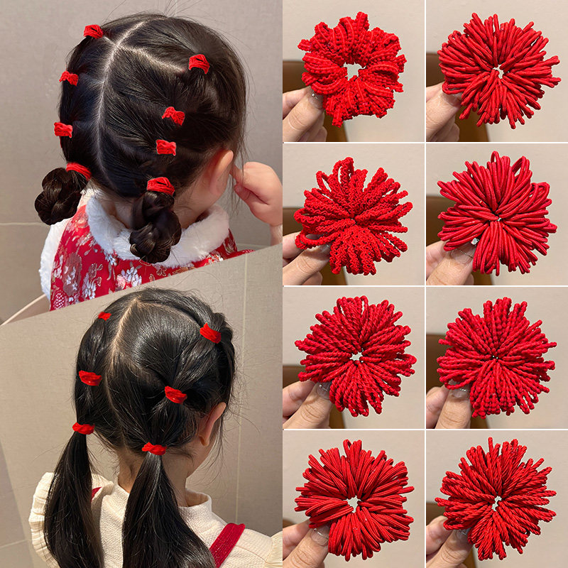 儿童新年高弹力皮筋过年发绳红色不伤发头绳女童发圈女宝宝橡皮筋,童装/婴儿装/亲子装,发饰,淘宝优惠券,粉丝福利购,淘宝优惠卷