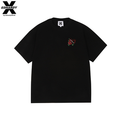 Ed Hardy X原创新款100%棉潮流印花烫钻男女同款短袖X1C2V0122169