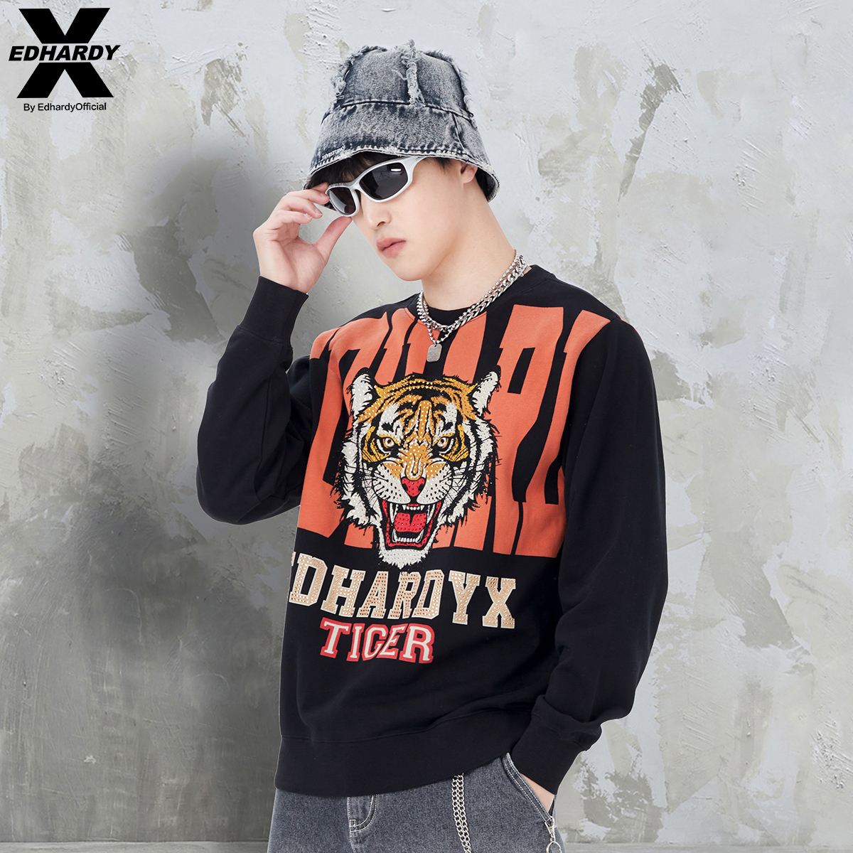 EdHardyX纯棉街头时尚套头卫衣