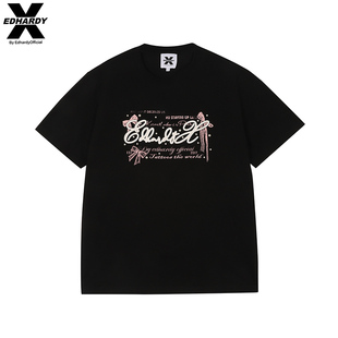 短袖 X100%棉印花仿珍珠工艺男女新款 T恤X2C2V0122170 Hardy