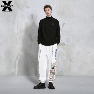 简约半高领宽松长袖 EDHARDY 时尚 新款 秋冬宽松圆领打底 X2025春季