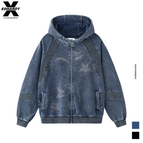 EDHARDYX复古刺青牛仔卫衣