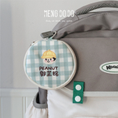 Mengdodo名字定制幼儿园小学姓名防丢挂件包名字牌收纳包拆卸挂绳