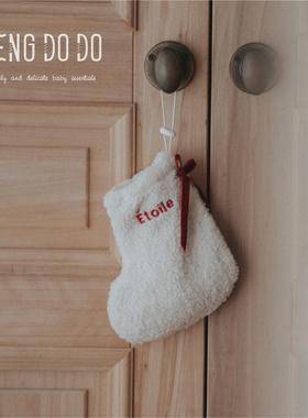 Mengdodo圣诞法式礼物袋儿童姓名定制圣诞袜圣诞树挂件装饰袋