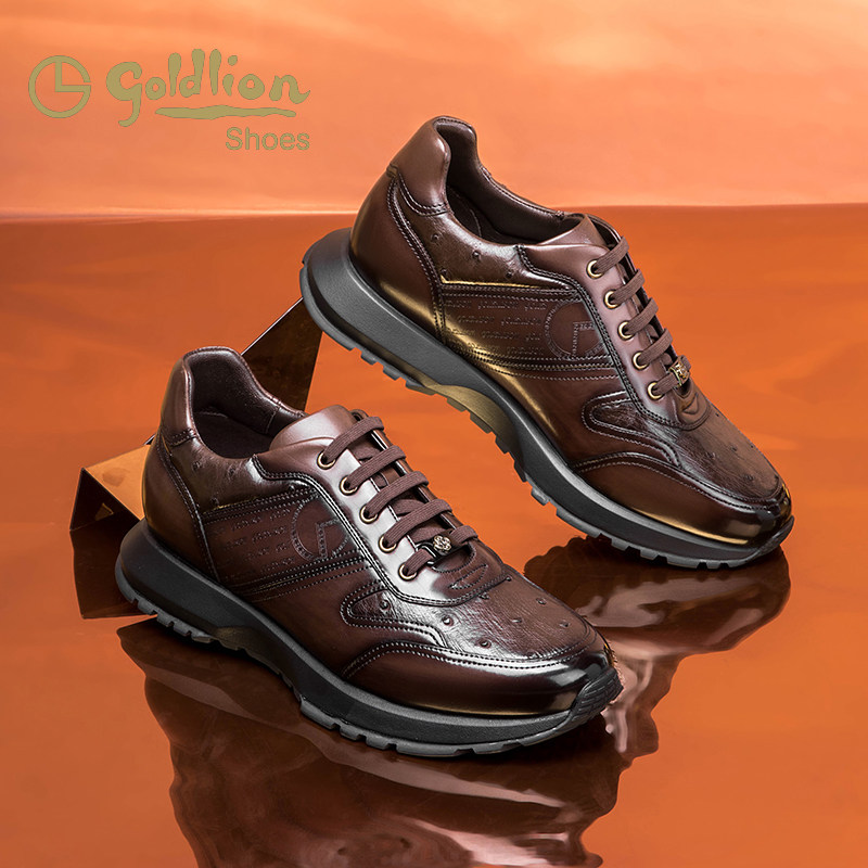 金利来男鞋春季爆款商务休闲皮鞋真皮厚底运动鞋鸵鸟皮鞋牛皮男鞋,流行男鞋,时尚休闲鞋,淘宝优惠券,粉丝福利购,淘宝优惠卷